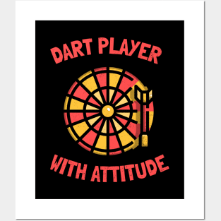 dart player with attitude Posters and Art